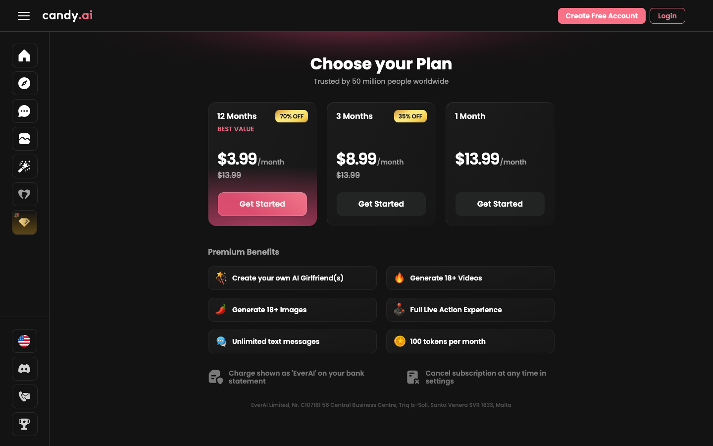 Candy AI Subscription Plans